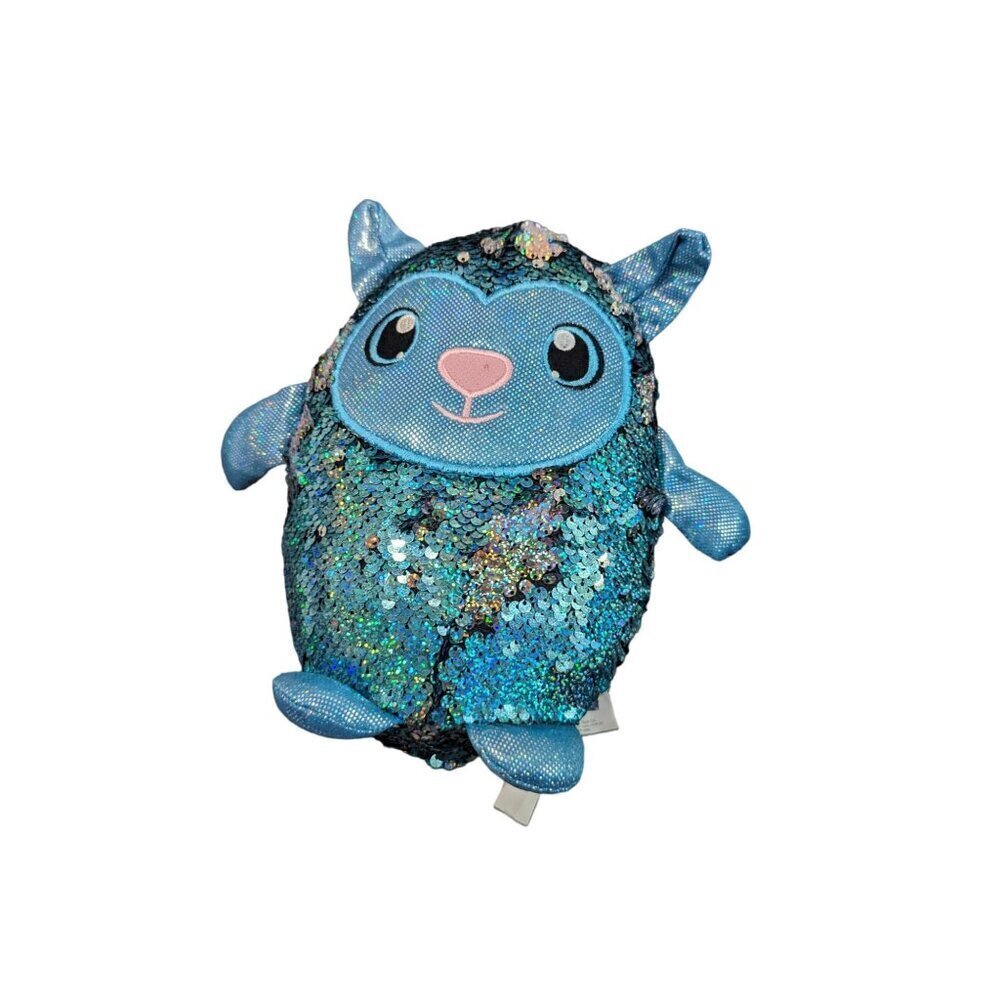 Shimmeez Flip Sequin‎ Lamb Plush Reversible Teal Silver 9" Stuffed Plush